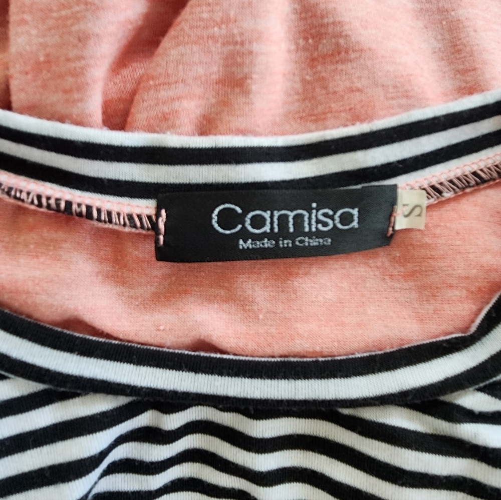 Pink and Black Leopard Print Twisted Hem Women's Top - Picture 5 of 6